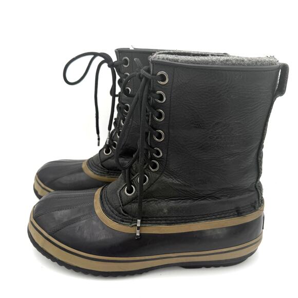 Sorel Men\'s Black Leather 1964 Premium T Snow Lace Up Boots Size 8 main image 9
